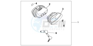 CBF600NA drawing NARROW PANNIER SET