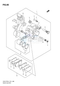 GSX-R750 (E21) drawing REAR CALIPER