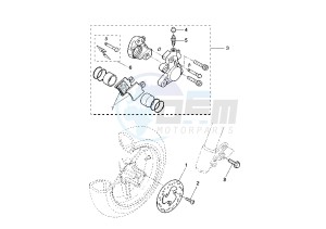 YQ AEROX 50 drawing FRONT BRAKE CALIPER