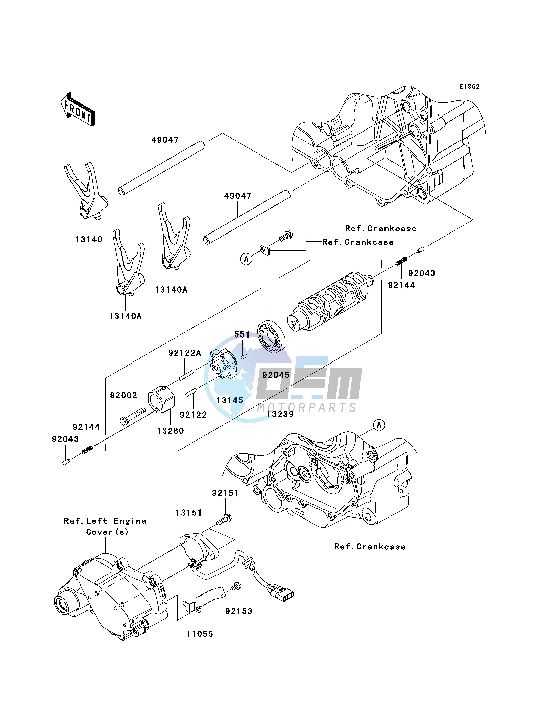 GEAR CHANGE DRUM_SHIFT FORK-- S- -