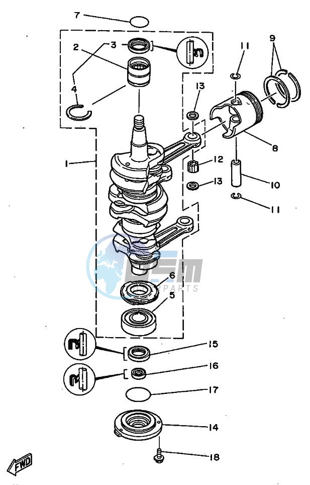 CRANKSHAFT--PISTON