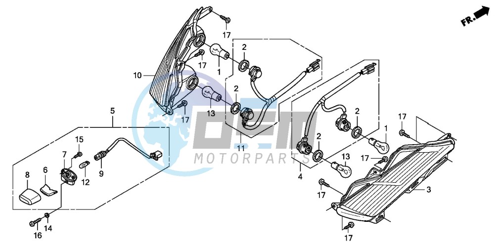 REAR COMBINATION LIGHT (FES1253-5)(FES1503-5)