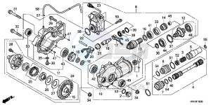 TRX500FE2F TRX500F Europe Direct - (ED) drawing FRONT FINAL GEAR