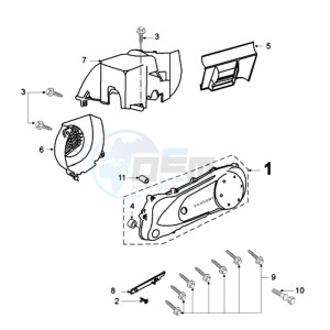 METAL X FR drawing CRANKCASE COVER