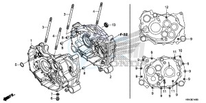 TRX500FM2F TRX500FM U drawing CRANKCASE