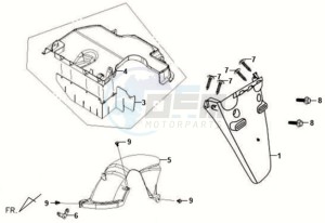 FIDDLE II 125S drawing REAR FENDER