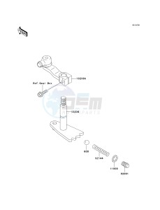 KAF 300 C [MULE 550] (C1-C5) [MULE 550] drawing GEAR CHANGE MECHANISM