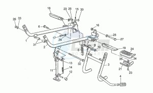 V 35 350 Florida Florida drawing Foot rests - lateral stand