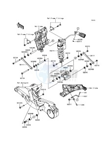 NINJA H2R ZX1000YHF EU drawing Suspension/Shock Absorber