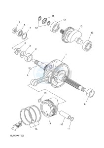 YP400RA EVOLIS 400 ABS (BL12) drawing CRANKSHAFT & PISTON