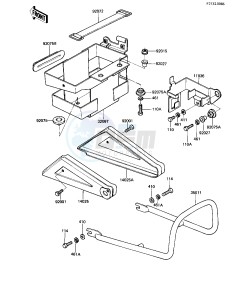 KZ 250 W [LTD BELT] (W1) [LTD BELT] drawing BATTERY CASE_ELECTRO BRACKET