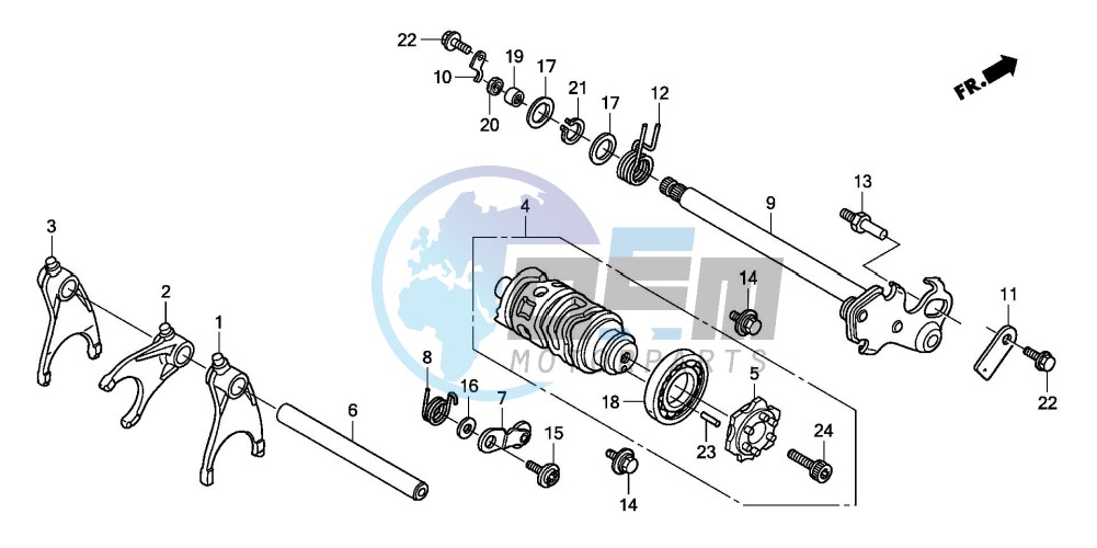 GEARSHIFT DRUM (CBF600S8/SA8/N8/NA8)