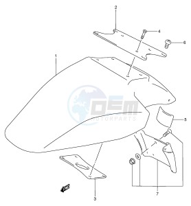 RF900R (E2) drawing FRONT FENDER