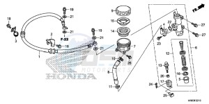 TRX500FA5F TRX500FA Europe Direct - (ED) drawing REAR BRAKE MASTER CYLINDER