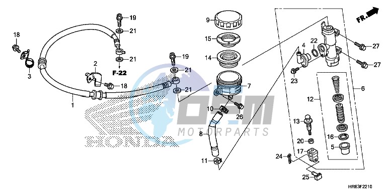 REAR BRAKE MASTER CYLINDER