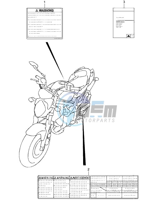 LABEL (SFV 650A MODEL K9 - L4)