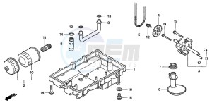 CBF500 drawing OIL PAN/OIL PUMP