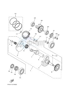 YFM700FWB YFM70KDXH KODIAK 700 (B16F) drawing CRANKSHAFT & PISTON