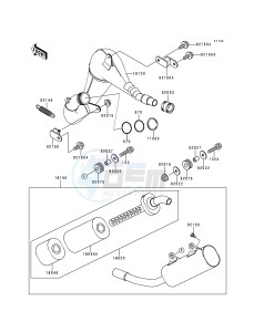 KX 125 K [KX125] (K3) [KX125] drawing MUFFLER-- S- -