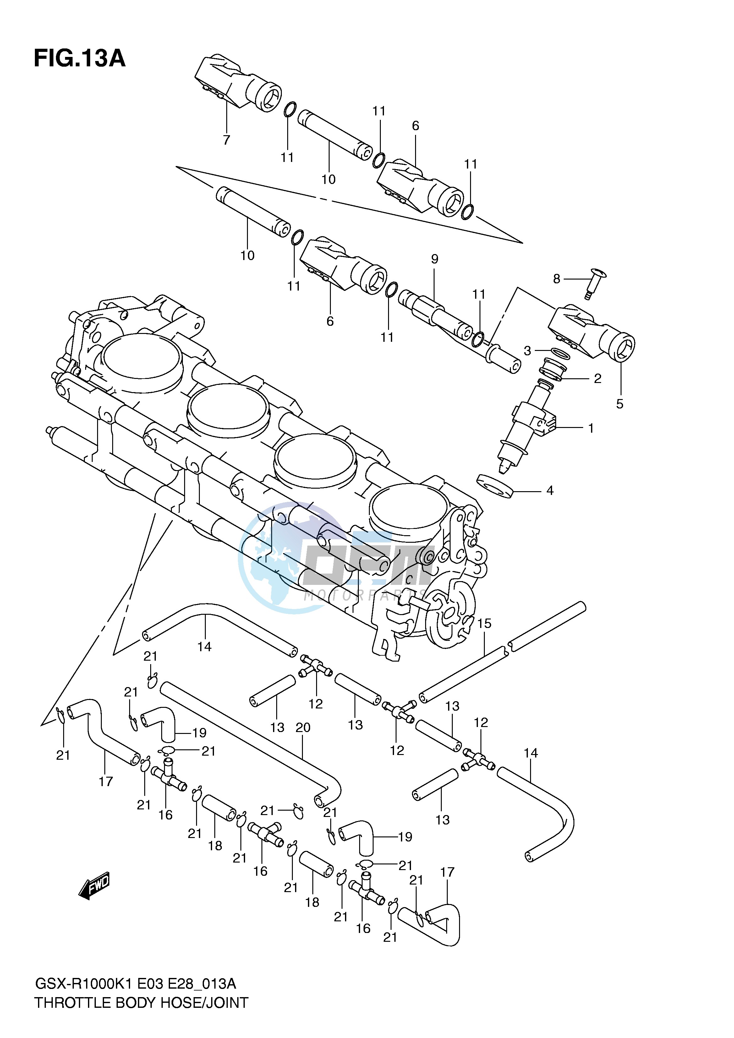 THROTTLE BODY HOSE JOINT (GSX-R1000K2)