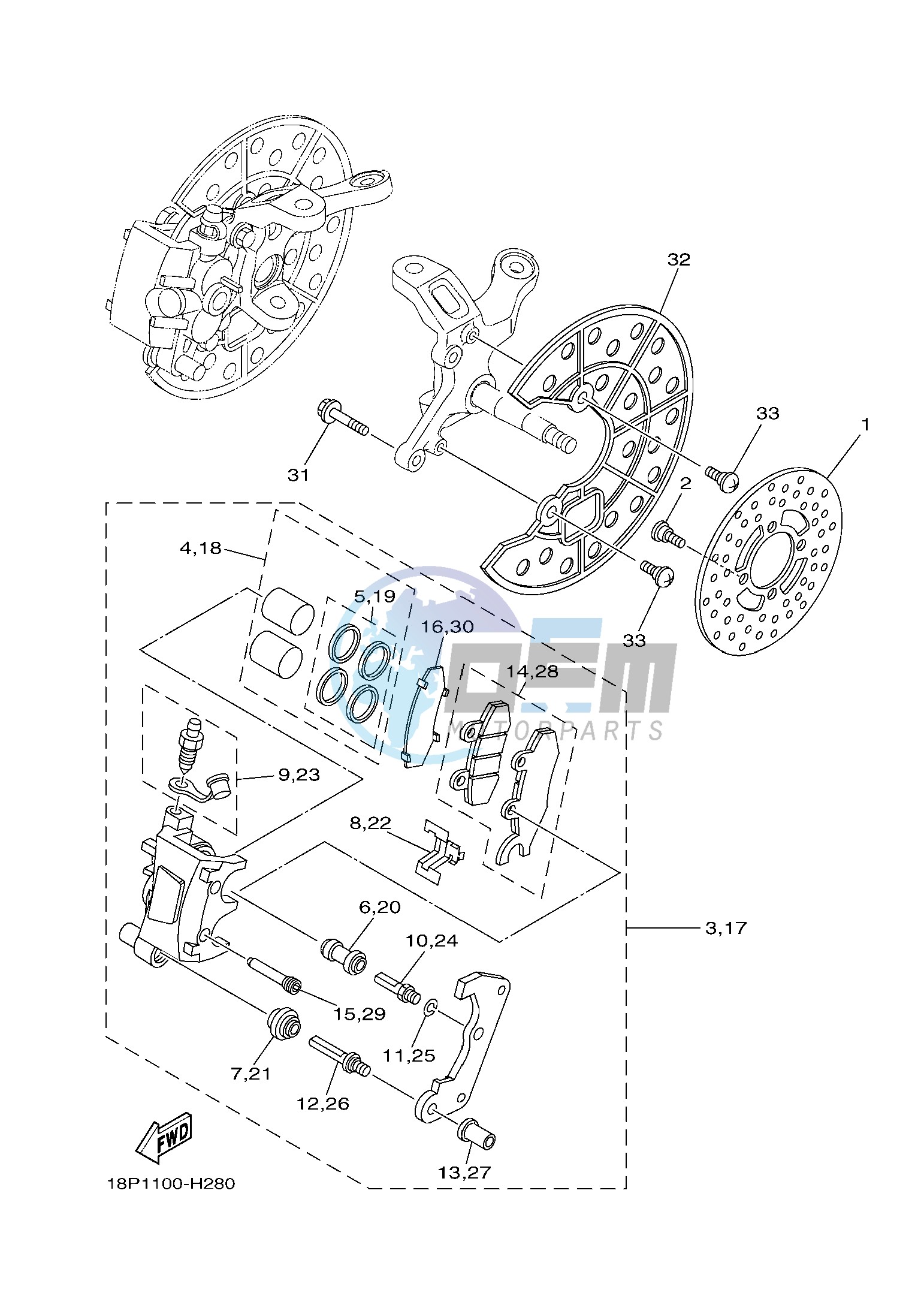 FRONT BRAKE CALIPER