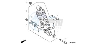 CB600FAA E / ABS MKH drawing REAR CUSHION