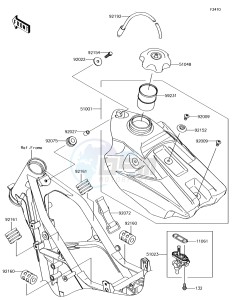 KX85 KX85CFF EU drawing Fuel Tank