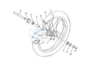 WR F 250 drawing FRONT WHEEL