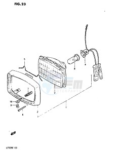 LT125 (E3) drawing HEADLAMP