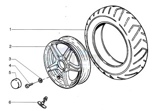 Hexagon 125 LX4 drawing Front wheel