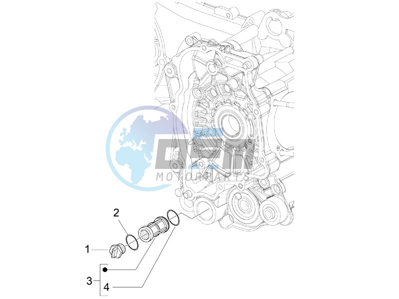 Flywheel magneto cover - Oil filter