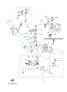 YFM350R YFM350RB RAPTOR 350 (10P9 10P9) drawing HANDLE SWITCH & LEVER