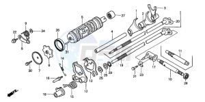 TRX450FM drawing GEARSHIFT DRUM