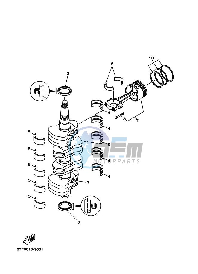 CRANKSHAFT--PISTON