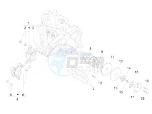 GTS 300 ie ABS E4 (EMEA) (EN, EU) drawing Rocking levers support unit