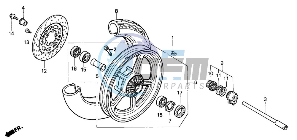 FRONT WHEEL (VT1100C)