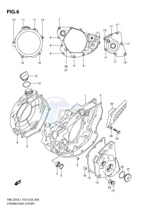 RM-Z250 (E3-E28) drawing CRANKCASE COVER