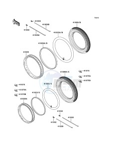 W650 EJ650-C7P GB XX (EU ME A(FRICA) drawing Tires