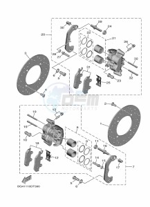 YXE850ENS YXE85WPLK (B8K8) drawing FRONT BRAKE CALIPER