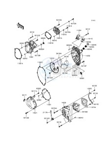 NINJA ZX-6R ZX600RGF FR GB XX (EU ME A(FRICA) drawing Engine Cover(s)