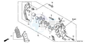 CBF1000SA Europe Direct - (ED / ABS) drawing L. FRONT BRAKE CALIPER (CBF1000A/T/S)