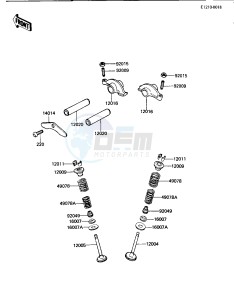 KLT 200 C [KLT200] (C2) | DIFFIRENTIAL AXLE [KLT200] drawing ROCKER ARMS_VALVES -- 84 KLT200-C2- -