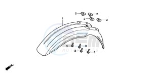 CR80RB drawing FRONT FENDER