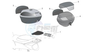 Scarabeo 400-492-500 Light drawing Acc. - Top/cases I