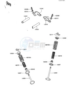 KLF 185 A [BAYOU 185] (A1-A1A) [BAYOU 185] drawing ROCKER ARMS_VALVES