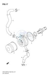 GSX1250FA (E28-E33) drawing OIL COOLER