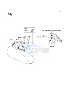 VN2000 CLASSIC VN2000H8F GB XX (EU ME A(FRICA) drawing Labels