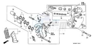 VFR8009 Ireland - (EK / MME) drawing L. FRONT BRAKE CALIPER