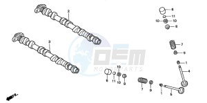 CB600F CB600F drawing CAMSHAFT/VALVE