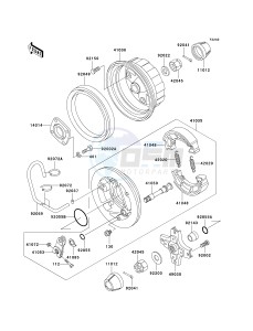 KLF 250 A [BAYOU 250] (A1-A3) [BAYOU 250] drawing REAR HUB